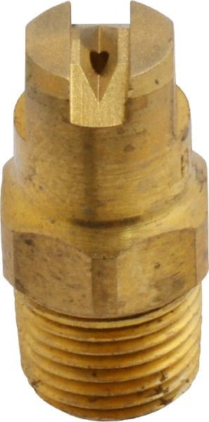 Bete Fog Nozzle - 1/8" Pipe, 65° Spray Angle, Brass, Standard Fan Nozzle - Male Connection, 0.79 Gal per min at 100 psi, 0.057" Orifice Diam - Exact Tooling