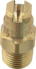 Bete Fog Nozzle - 1/8" Pipe, 90° Spray Angle, Brass, Standard Fan Nozzle - Male Connection, 0.79 Gal per min at 100 psi, 0.057" Orifice Diam - Exact Tooling