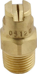 Bete Fog Nozzle - 1/8" Pipe, 120° Spray Angle, Brass, Standard Fan Nozzle - Male Connection, 0.79 Gal per min at 100 psi, 0.057" Orifice Diam - Exact Tooling