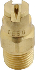 Bete Fog Nozzle - 1/8" Pipe, 90° Spray Angle, Brass, Standard Fan Nozzle - Male Connection, 1.26 Gal per min at 100 psi, 0.072" Orifice Diam - Exact Tooling