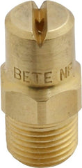 Bete Fog Nozzle - 1/8" Pipe, 90° Spray Angle, Brass, Standard Fan Nozzle - Male Connection, 1.58 Gal per min at 100 psi, 0.08" Orifice Diam - Exact Tooling
