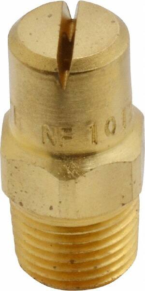 Bete Fog Nozzle - 1/8" Pipe, 120° Spray Angle, Brass, Standard Fan Nozzle - Male Connection, 1.58 Gal per min at 100 psi, 0.08" Orifice Diam - Exact Tooling