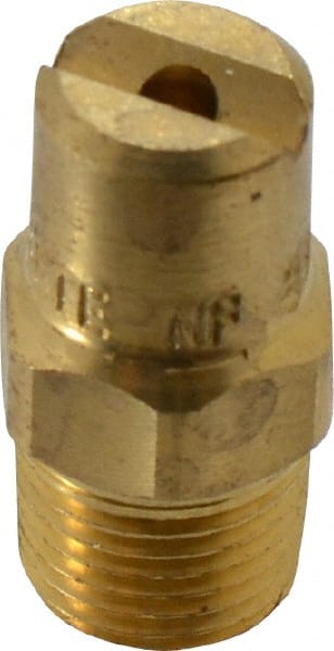 Bete Fog Nozzle - 1/8" Pipe, 30° Spray Angle, Brass, Standard Fan Nozzle - Male Connection, 3.16 Gal per min at 100 psi, 0.109" Orifice Diam - Exact Tooling