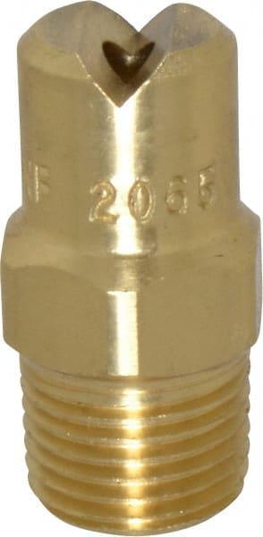 Bete Fog Nozzle - 1/8" Pipe, 65° Spray Angle, Brass, Standard Fan Nozzle - Male Connection, 3.16 Gal per min at 100 psi, 0.109" Orifice Diam - Exact Tooling