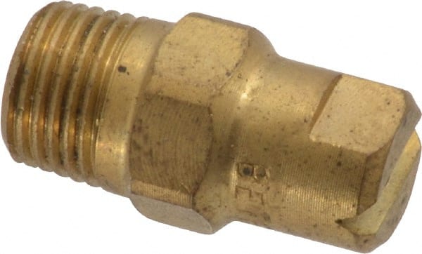Bete Fog Nozzle - 1/8" Pipe, 90° Spray Angle, Brass, Standard Fan Nozzle - Male Connection, 3.16 Gal per min at 100 psi, 0.109" Orifice Diam - Exact Tooling