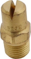 Bete Fog Nozzle - 1/8" Pipe, 120° Spray Angle, Brass, Standard Fan Nozzle - Male Connection, 3.16 Gal per min at 100 psi, 0.109" Orifice Diam - Exact Tooling