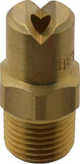 Bete Fog Nozzle - 1/8" Pipe, 65° Spray Angle, Brass, Standard Fan Nozzle - Male Connection, 4.74 Gal per min at 100 psi, 0.141" Orifice Diam - Exact Tooling