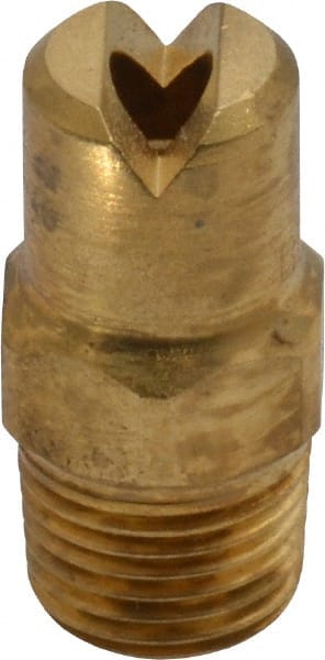 Bete Fog Nozzle - 1/8" Pipe, 30° Spray Angle, Brass, Standard Fan Nozzle - Male Connection, 6.32 Gal per min at 100 psi, 5/32" Orifice Diam - Exact Tooling