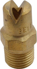 Bete Fog Nozzle - 1/8" Pipe, 65° Spray Angle, Brass, Standard Fan Nozzle - Male Connection, 6.32 Gal per min at 100 psi, 5/32" Orifice Diam - Exact Tooling