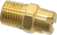 Bete Fog Nozzle - 1/4" Pipe, 30° Spray Angle, Brass, Standard Fan Nozzle - Male Connection, 0.79 Gal per min at 100 psi, 0.057" Orifice Diam - Exact Tooling