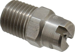 Bete Fog Nozzle - 1/4" Pipe, 30° Spray Angle, Grade 303 Stainless Steel, Standard Fan Nozzle - Male Connection, 0.79 Gal per min at 100 psi, 0.057" Orifice Diam - Exact Tooling