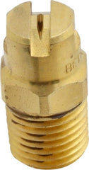 Bete Fog Nozzle - 1/4" Pipe, 90° Spray Angle, Brass, Standard Fan Nozzle - Male Connection, 0.79 Gal per min at 100 psi, 0.057" Orifice Diam - Exact Tooling