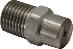 Bete Fog Nozzle - 1/4" Pipe, 30° Spray Angle, Grade 303 Stainless Steel, Standard Fan Nozzle - Male Connection, 4.74 Gal per min at 100 psi, 0.141" Orifice Diam - Exact Tooling