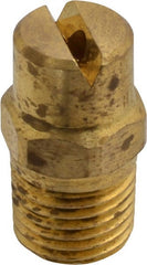 Bete Fog Nozzle - 1/4" Pipe, 90° Spray Angle, Brass, Standard Fan Nozzle - Male Connection, 4.74 Gal per min at 100 psi, 0.141" Orifice Diam - Exact Tooling