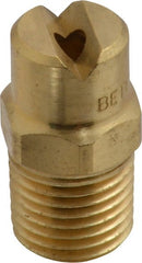 Bete Fog Nozzle - 1/4" Pipe, 65° Spray Angle, Brass, Standard Fan Nozzle - Male Connection, 6.32 Gal per min at 100 psi, 5/32" Orifice Diam - Exact Tooling