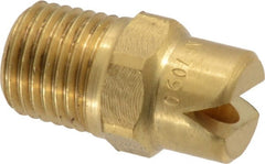 Bete Fog Nozzle - 1/4" Pipe, 90° Spray Angle, Brass, Standard Fan Nozzle - Male Connection, 11.1 Gal per min at 100 psi, 0.203" Orifice Diam - Exact Tooling