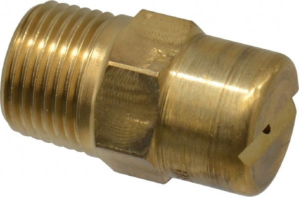 Bete Fog Nozzle - 3/8" Pipe, 30° Spray Angle, Brass, Standard Fan Nozzle - Male Connection, 1.58 Gal per min at 100 psi, 0.08" Orifice Diam - Exact Tooling