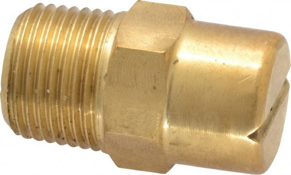 Bete Fog Nozzle - 3/8" Pipe, 65° Spray Angle, Brass, Standard Fan Nozzle - Male Connection, 1.58 Gal per min at 100 psi, 0.08" Orifice Diam - Exact Tooling