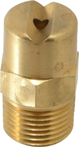 Bete Fog Nozzle - 3/8" Pipe, 30° Spray Angle, Brass, Standard Fan Nozzle - Male Connection, 6.32 Gal per min at 100 psi, 5/32" Orifice Diam - Exact Tooling