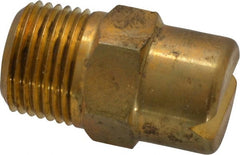Bete Fog Nozzle - 3/8" Pipe, 65° Spray Angle, Brass, Standard Fan Nozzle - Male Connection, 6.32 Gal per min at 100 psi, 5/32" Orifice Diam - Exact Tooling