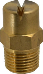 Bete Fog Nozzle - 3/8" Pipe, 90° Spray Angle, Brass, Standard Fan Nozzle - Male Connection, 6.32 Gal per min at 100 psi, 5/32" Orifice Diam - Exact Tooling
