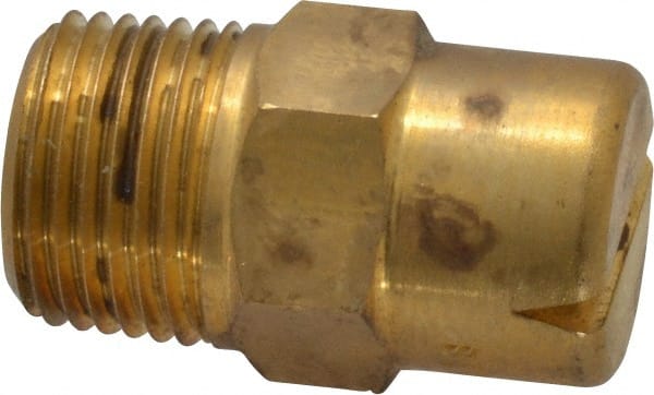 Bete Fog Nozzle - 3/8" Pipe, 120° Spray Angle, Brass, Standard Fan Nozzle - Male Connection, 6.32 Gal per min at 100 psi, 5/32" Orifice Diam - Exact Tooling