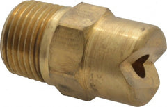 Bete Fog Nozzle - 3/8" Pipe, 30° Spray Angle, Brass, Standard Fan Nozzle - Male Connection, 11.1 Gal per min at 100 psi, 0.203" Orifice Diam - Exact Tooling