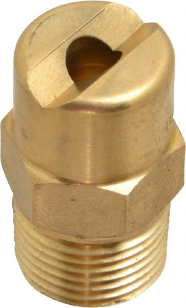 Bete Fog Nozzle - 3/8" Pipe, 30° Spray Angle, Brass, Standard Fan Nozzle - Male Connection, 15.8 Gal per min at 100 psi, 1/4" Orifice Diam - Exact Tooling