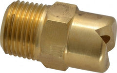 Bete Fog Nozzle - 3/8" Pipe, 65° Spray Angle, Brass, Standard Fan Nozzle - Male Connection, 15.8 Gal per min at 100 psi, 1/4" Orifice Diam - Exact Tooling