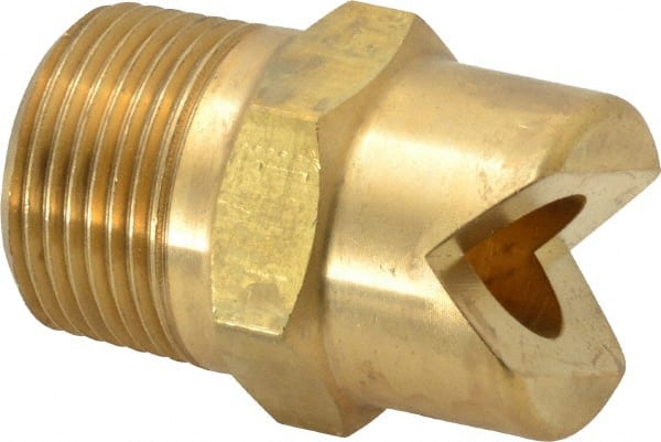 Bete Fog Nozzle - 3/4" Pipe, 30° Spray Angle, Brass, Standard Fan Nozzle - Male Connection, 63.2 Gal per min at 100 psi, 1/2" Orifice Diam - Exact Tooling