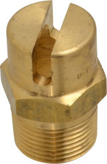 Bete Fog Nozzle - 3/4" Pipe, 120° Spray Angle, Brass, Standard Fan Nozzle - Male Connection, 63.2 Gal per min at 100 psi, 1/2" Orifice Diam - Exact Tooling