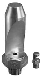 Bete Fog Nozzle - 1/4" Pipe, 25° Spray Angle, Brass, High Impact - Narrow Fan Nozzle - Male Connection, 6.33 Gal per min at 100 psi, 0.141" Orifice Diam - Exact Tooling
