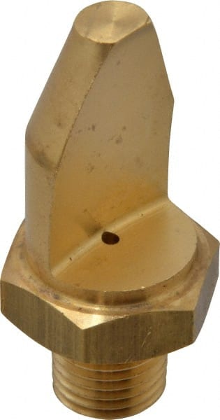 Bete Fog Nozzle - 1/4" Pipe, 15° Spray Angle, Brass, High Impact - Narrow Fan Nozzle - Male Connection, 1.58 Gal per min at 100 psi, 0.078" Orifice Diam - Exact Tooling