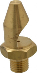 Bete Fog Nozzle - 1/4" Pipe, 50° Spray Angle, Brass, High Impact - Narrow Fan Nozzle - Male Connection, 1.58 Gal per min at 100 psi, 0.078" Orifice Diam - Exact Tooling