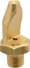 Bete Fog Nozzle - 1/4" Pipe, 50° Spray Angle, Brass, High Impact - Narrow Fan Nozzle - Male Connection, 6.33 Gal per min at 100 psi, 0.141" Orifice Diam - Exact Tooling