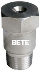 Bete Fog Nozzle - 1/2" Pipe, 90° Spray Angle, Grade 316 Stainless Steel, Full Cone Nozzle - Male Connection, N/R Gal per min at 100 psi, 1/4" Orifice Diam - Exact Tooling