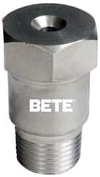 Bete Fog Nozzle - 1/2" Pipe, 60° Spray Angle, Brass, Full Cone Nozzle - Male Connection, N/R Gal per min at 100 psi, 3/16" Orifice Diam - Exact Tooling