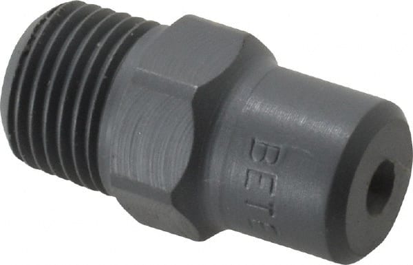 Bete Fog Nozzle - 1/8" Pipe, 60° Spray Angle, PVC, Full Cone Nozzle - Male Connection, 0.38 Gal per min at 100 psi, 0.043" Orifice Diam - Exact Tooling