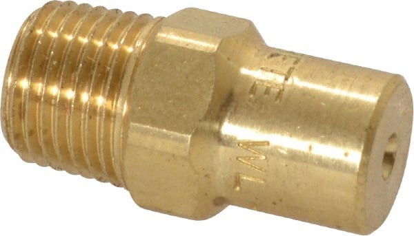 Bete Fog Nozzle - 1/8" Pipe, 60° Spray Angle, Brass, Full Cone Nozzle - Male Connection, 1.15 Gal per min at 100 psi, 0.072" Orifice Diam - Exact Tooling