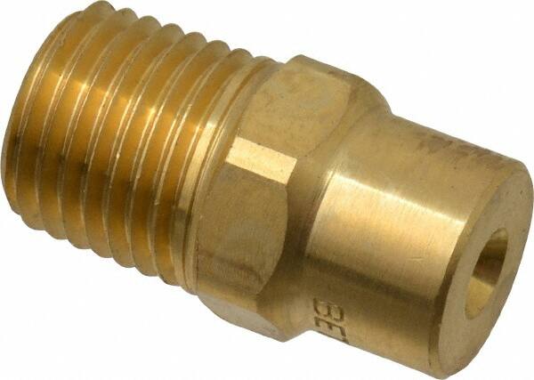 Bete Fog Nozzle - 1/4" Pipe, 60° Spray Angle, Brass, Full Cone Nozzle - Male Connection, 2.31 Gal per min at 100 psi, 0.109" Orifice Diam - Exact Tooling