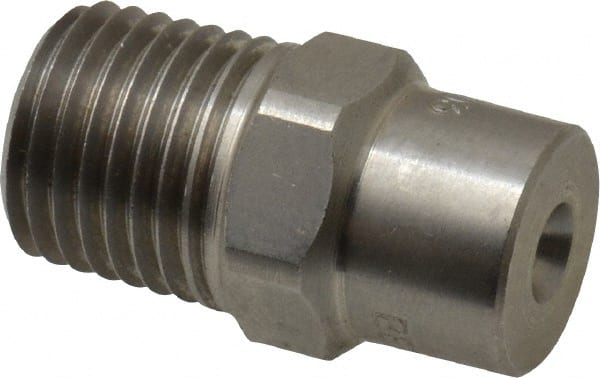 Bete Fog Nozzle - 1/4" Pipe, 60° Spray Angle, Grade 303 Stainless Steel, Full Cone Nozzle - Male Connection, 2.31 Gal per min at 100 psi, 0.109" Orifice Diam - Exact Tooling