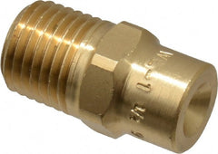Bete Fog Nozzle - 1/4" Pipe, 90° Spray Angle, Brass, Full Cone Nozzle - Male Connection, 2.31 Gal per min at 100 psi, 0.109" Orifice Diam - Exact Tooling