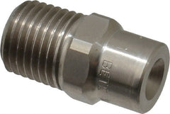 Bete Fog Nozzle - 1/4" Pipe, 90° Spray Angle, Grade 303 Stainless Steel, Full Cone Nozzle - Male Connection, 2.31 Gal per min at 100 psi, 0.109" Orifice Diam - Exact Tooling