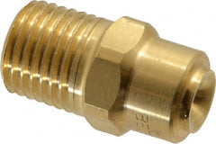 Bete Fog Nozzle - 1/4" Pipe, 120° Spray Angle, Brass, Full Cone Nozzle - Male Connection, 2.31 Gal per min at 100 psi, 0.109" Orifice Diam - Exact Tooling
