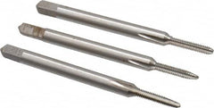 Interstate - #2-56 UNC, 3 Flute, Bottoming, Plug & Taper, Bright Finish, High Speed Steel Tap Set - 1-3/4" OAL, 7/16" Thread Length - Exact Tooling