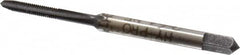 Interstate - #2-64 UNF 3B 3 Flute Bright Finish High Speed Steel Straight Flute Standard Hand Tap - Plug, Right Hand Thread, 1-3/4" OAL, 7/16" Thread Length, H1 Limit, Oversize - Exact Tooling