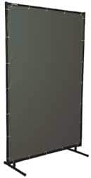 Steiner - 8 Ft. Wide x 6 Ft. High x 3/4 Inch Thick, Cotton Duck Portable Welding Screen Kit - Olive - Exact Tooling