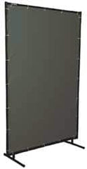 Steiner - 8 Ft. Wide x 6 Ft. High x 3/4 Inch Thick, Cotton Duck Portable Welding Screen Kit - Olive - Exact Tooling
