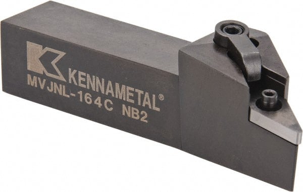Kennametal - MVJN, Left Hand Cut, 3° Lead Angle, 1" Shank Height x 1" Shank Width, Negative Rake Indexable Turning Toolholder - 5" OAL, VN..43. Insert Compatibility, Series Kenloc - Exact Tooling