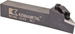Kennametal - MVJN, Left Hand Cut, 3° Lead Angle, 1" Shank Height x 1" Shank Width, Negative Rake Indexable Turning Toolholder - 6" OAL, VN..43. Insert Compatibility, Series Kenloc - Exact Tooling
